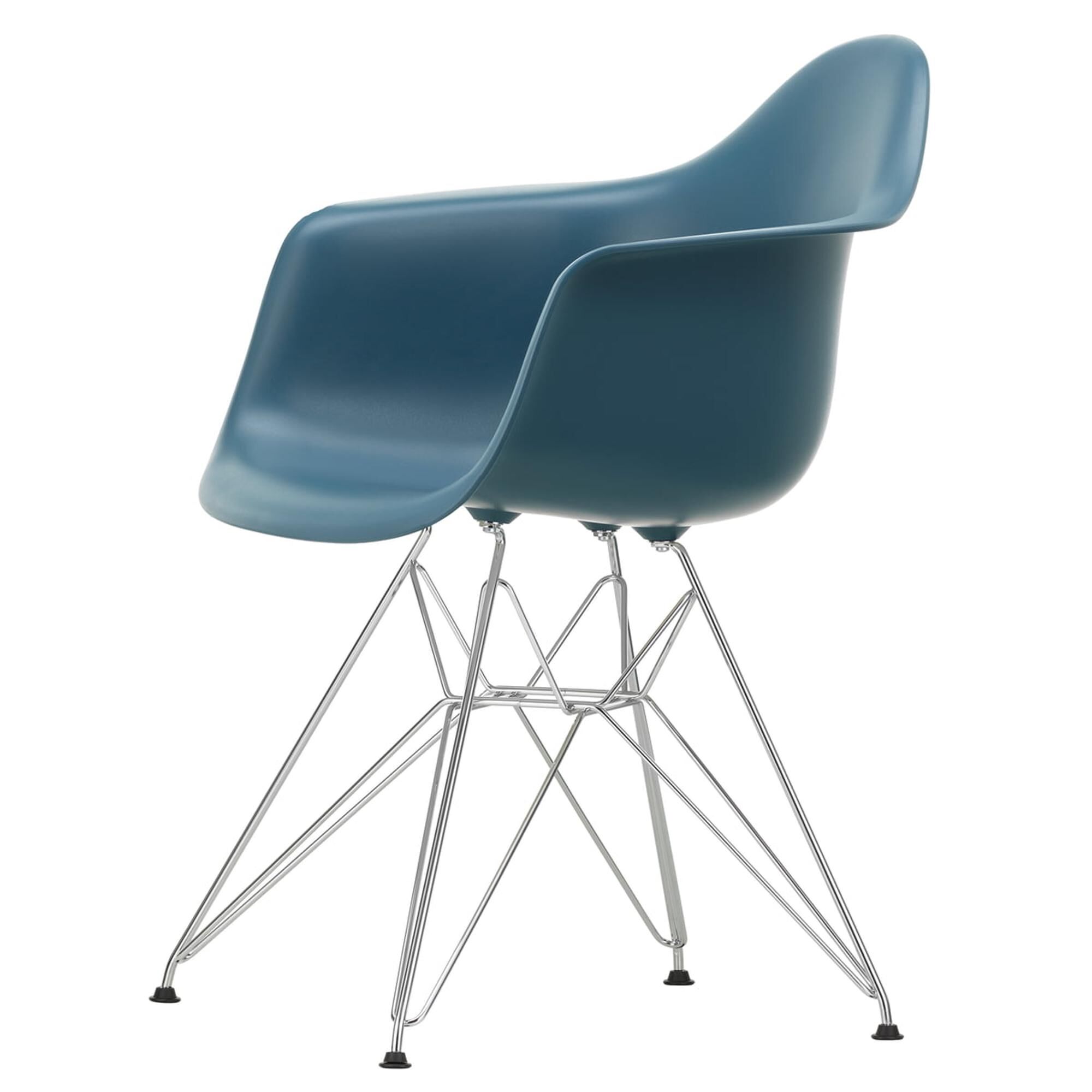 Eames Plastic RE DAR Spisestol Sjøblå/ Krom