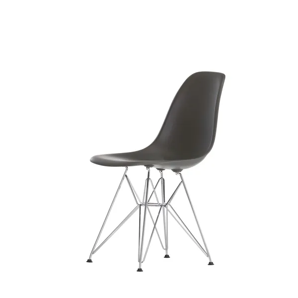 Eames Plastic DSR Dining Chair Deep Schwarz/ Chrom