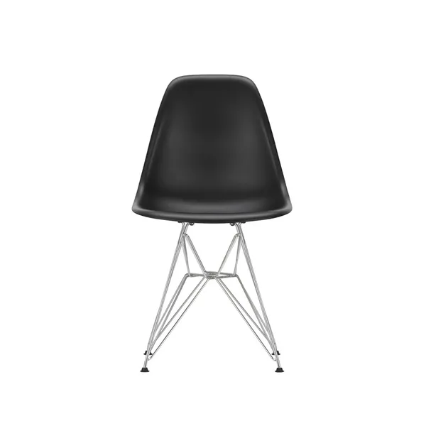 Eames Plastic DSR Dining Chair Deep Schwarz/ Chrom