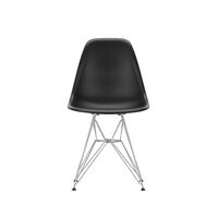 Eames Plastic DSR Dining Chair Deep Black/ Chrome