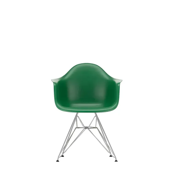 Eames Plastic RE DAR Dining Chair Smaragd/ Chrom