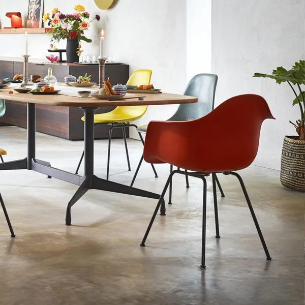 Eames Plastic RE DAR Dining Chair Smaragd/ Chrom