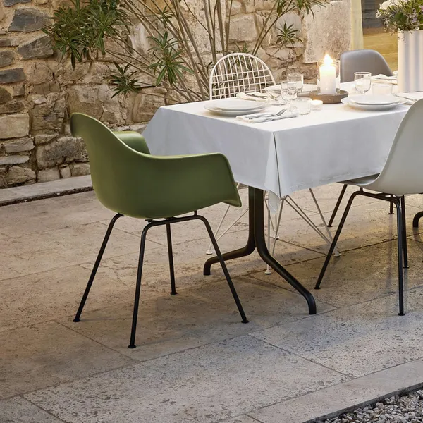Eames Plastic RE DAR Dining Chair Smaragd/ Chrom