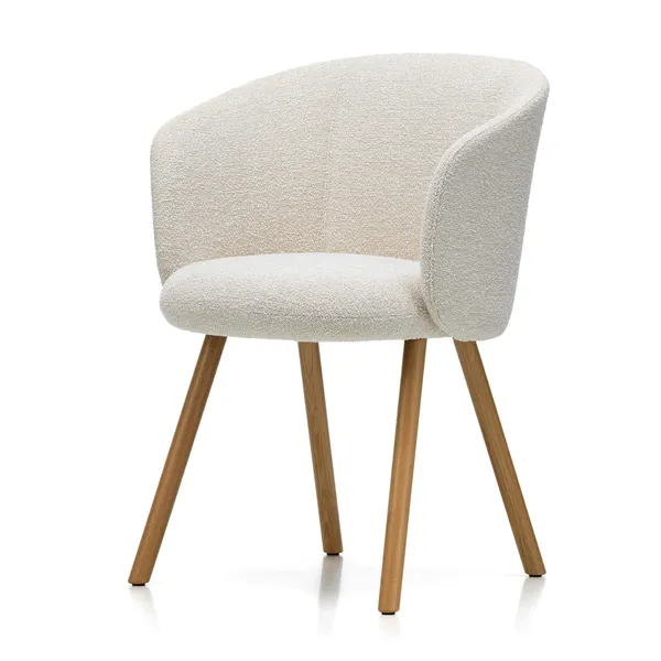 Mikado Dining Chair With Armrests Ivory/Pearl