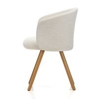 Mikado Dining Chair With Armrests Ivory/Pearl