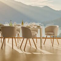 Mikado Dining Chair With Armrests Ivory/Pearl