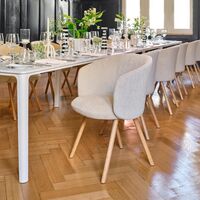 Mikado Dining Chair With Armrests Ivory/Pearl