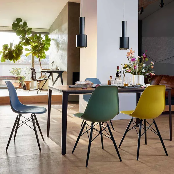Eames Plastic RE DSR Dining Chair Mustard/Lemon