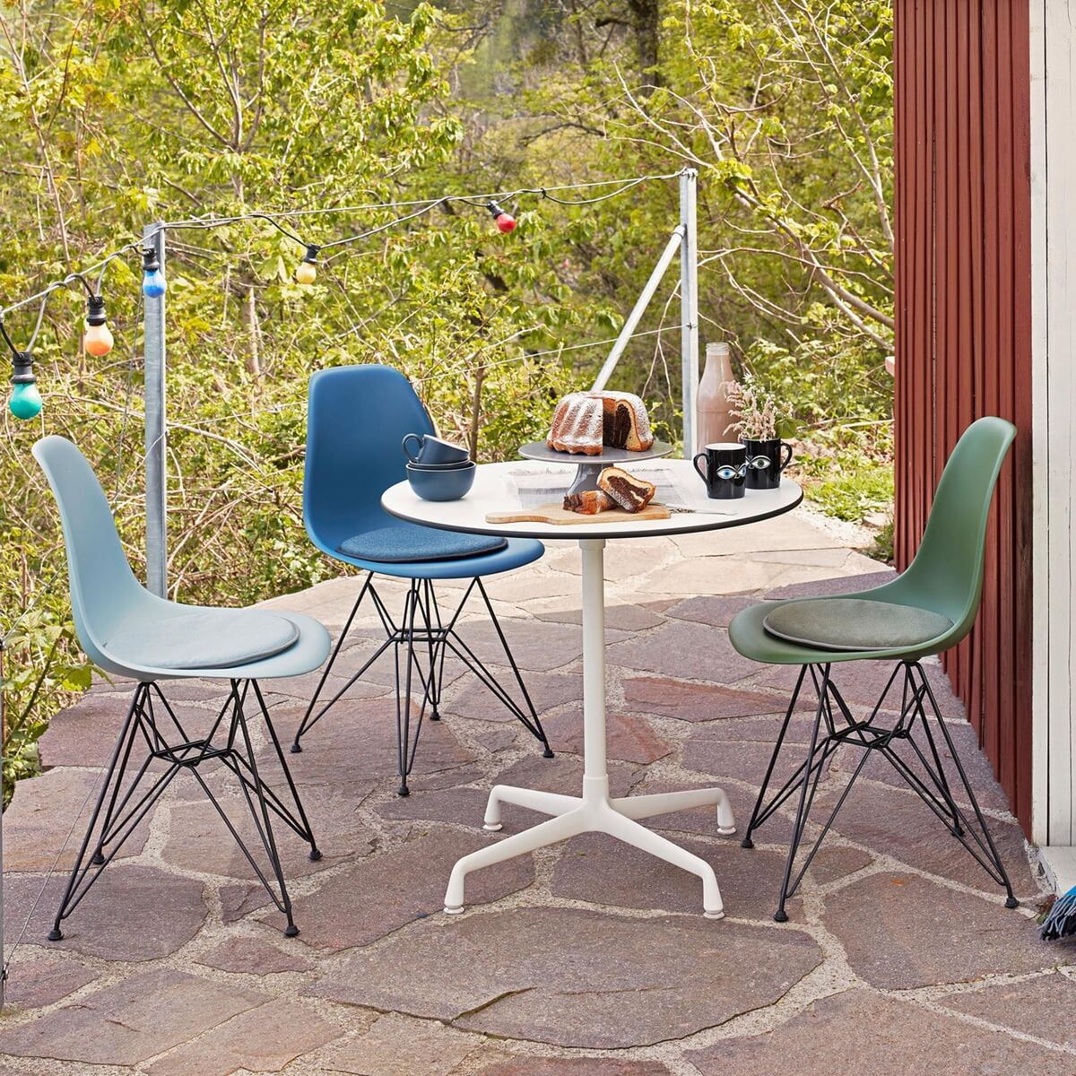 Eames Plastic RE DSR Esszimmerstuhl Senf/Zitrone