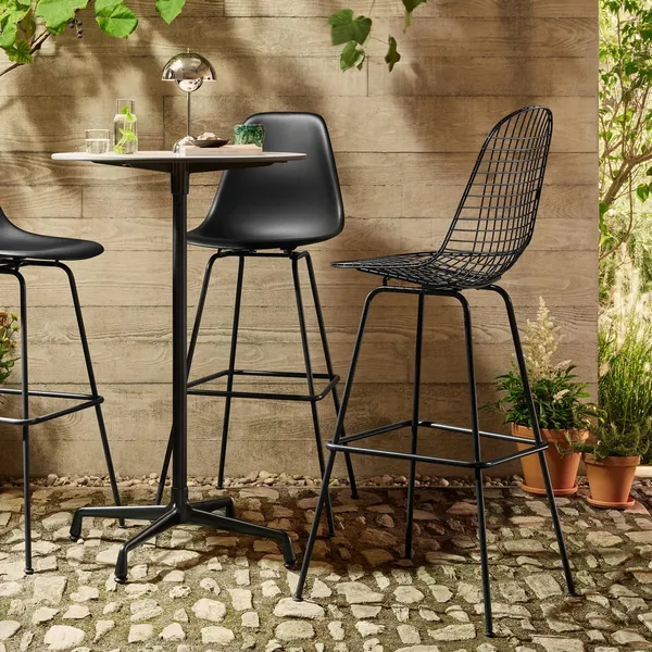 Eames Wire Barstol Høj Sort