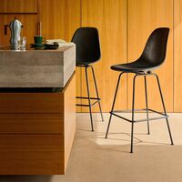 Eames Barpall i Glasfiber Medium Blå/ Krom