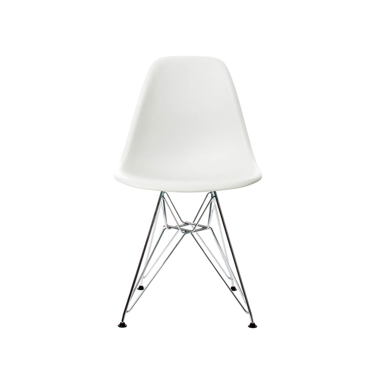 Eames Plastic DSR Dining Chair White/ Chrome