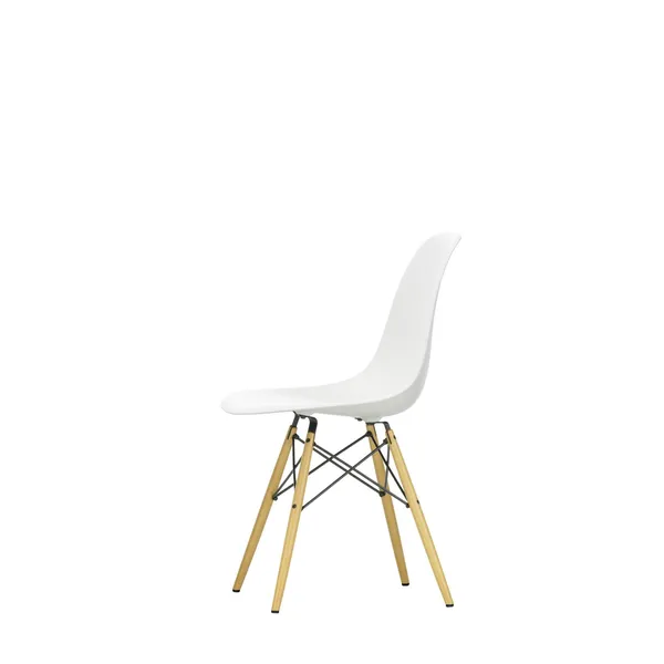 Eames Plastic DSW Dining Chair White/ Golden Maple