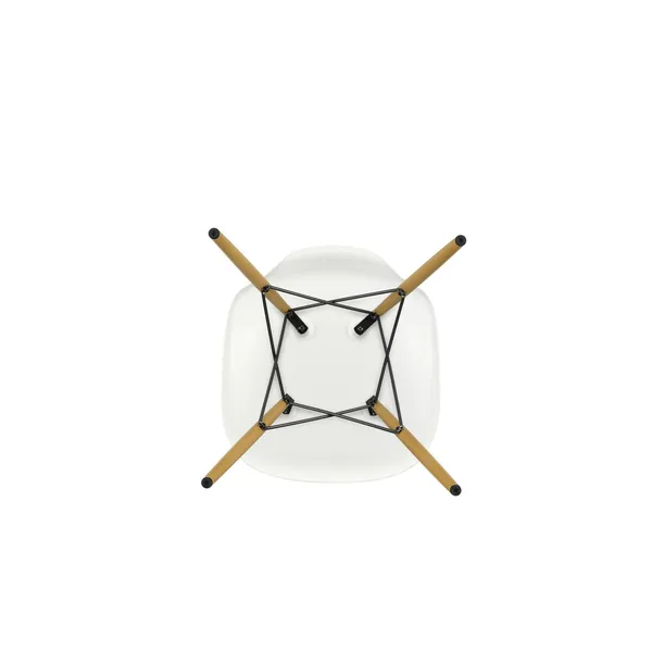 Eames Plastic DSW Dining Chair White/ Golden Maple