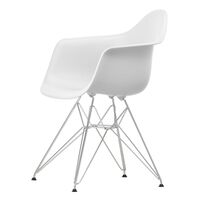 Eames Plastic RE DAR Dining Chair Cotton White/ Chrome