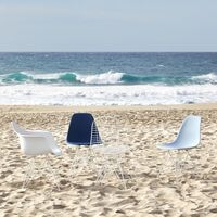 Eames Plastic RE DAR Dining Chair Cotton White/ Chrome