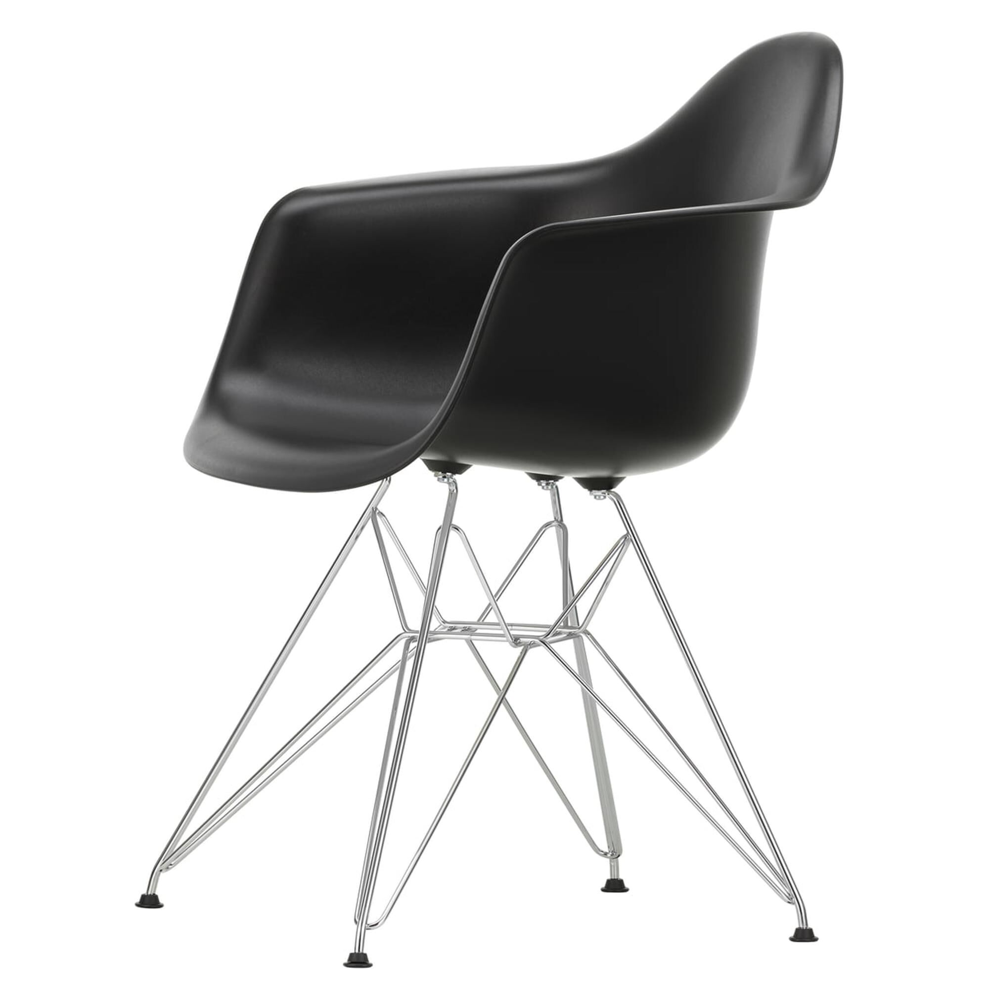 Eames Plastic RE DAR Spisestol Dyp Svart/ Krom