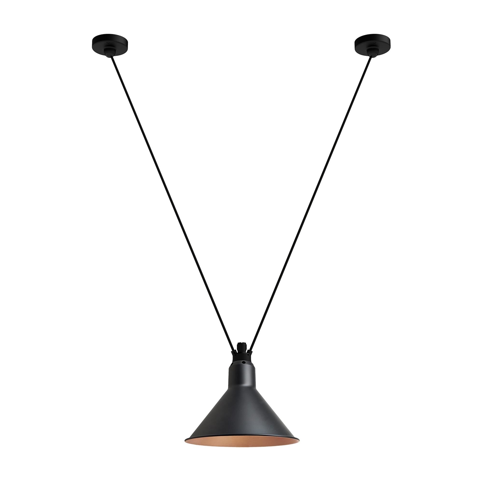Lampe Gras N323 L Konisk Taklampa Svart/ Koppar