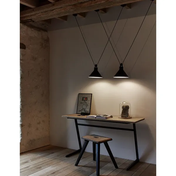Lampe Gras N323 L Conic Pendel Sort/Kobber