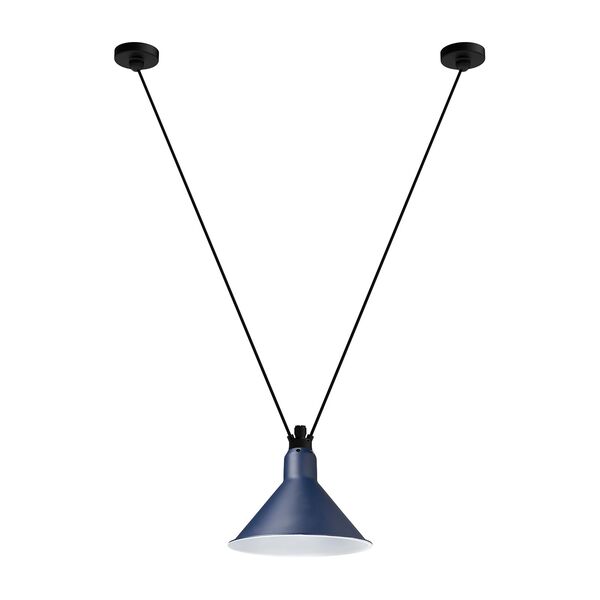 Lampe Gras N323 L Conic Lampa Wisząca Czarny/ Niebieski