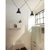 Lampe Gras N323 L Conic Taklampe Sort/ Blå