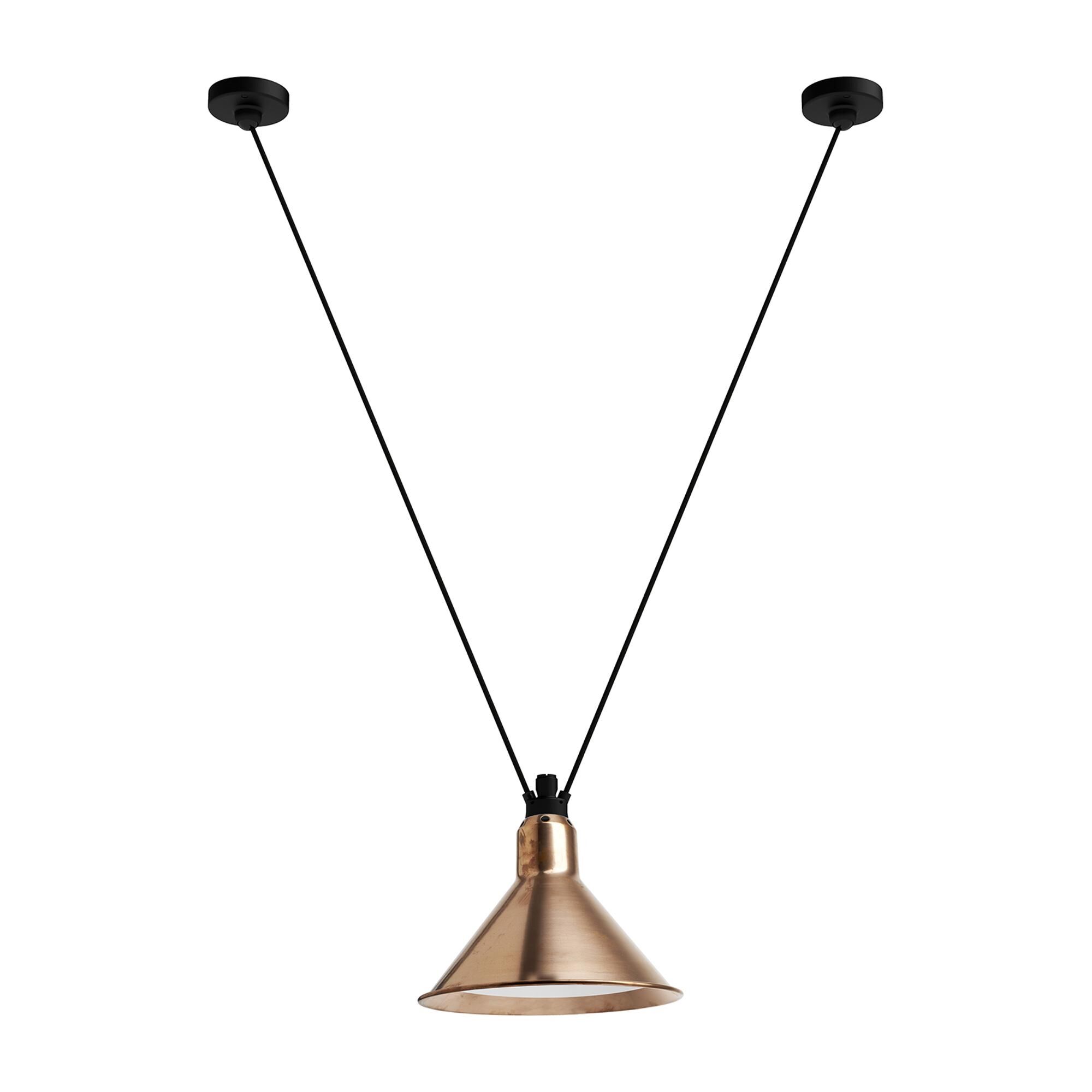 Lampe Gras N323 L Konisk Taklampa R&aring; Koppar/ Vit