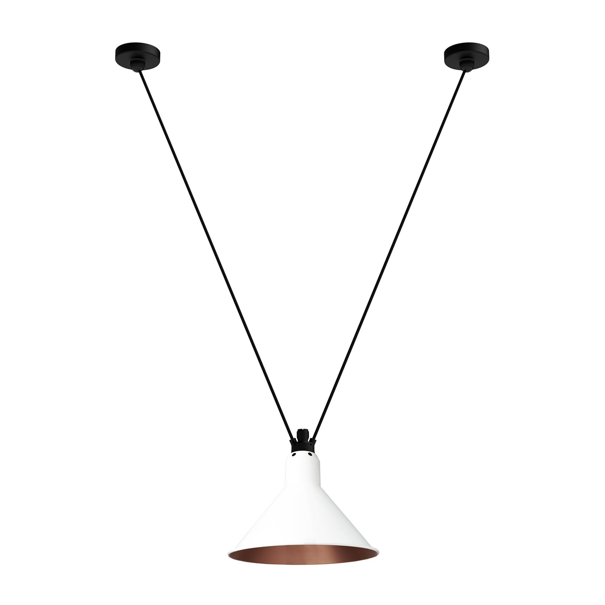 Lampe Gras N323 L Konisk Taklampa Vit/ Koppar