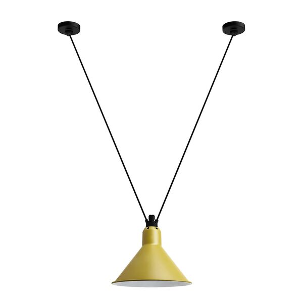 Lampe Gras N323 L Conic Lampadario Nero/ Giallo
