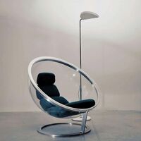 DCWéditions Mezzaluna Stehlampe Chrom