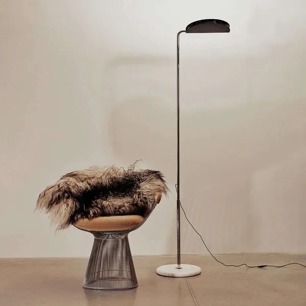 DCWéditions Mezzaluna Floor Lamp Chrome