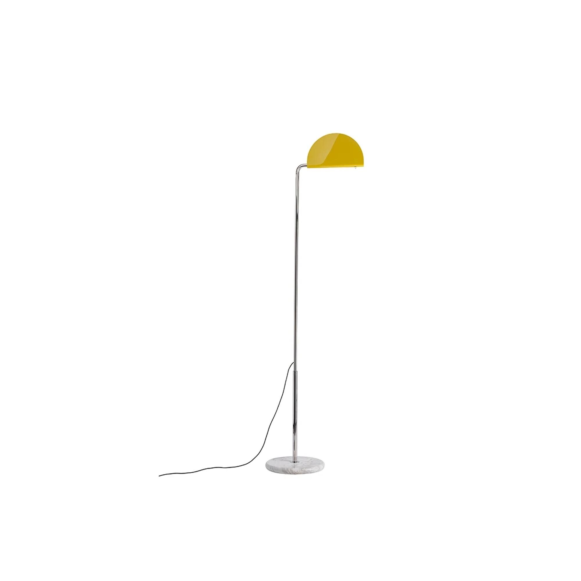 DCWéditions Mezzaluna Lampadaire Chrome/ Jaune
