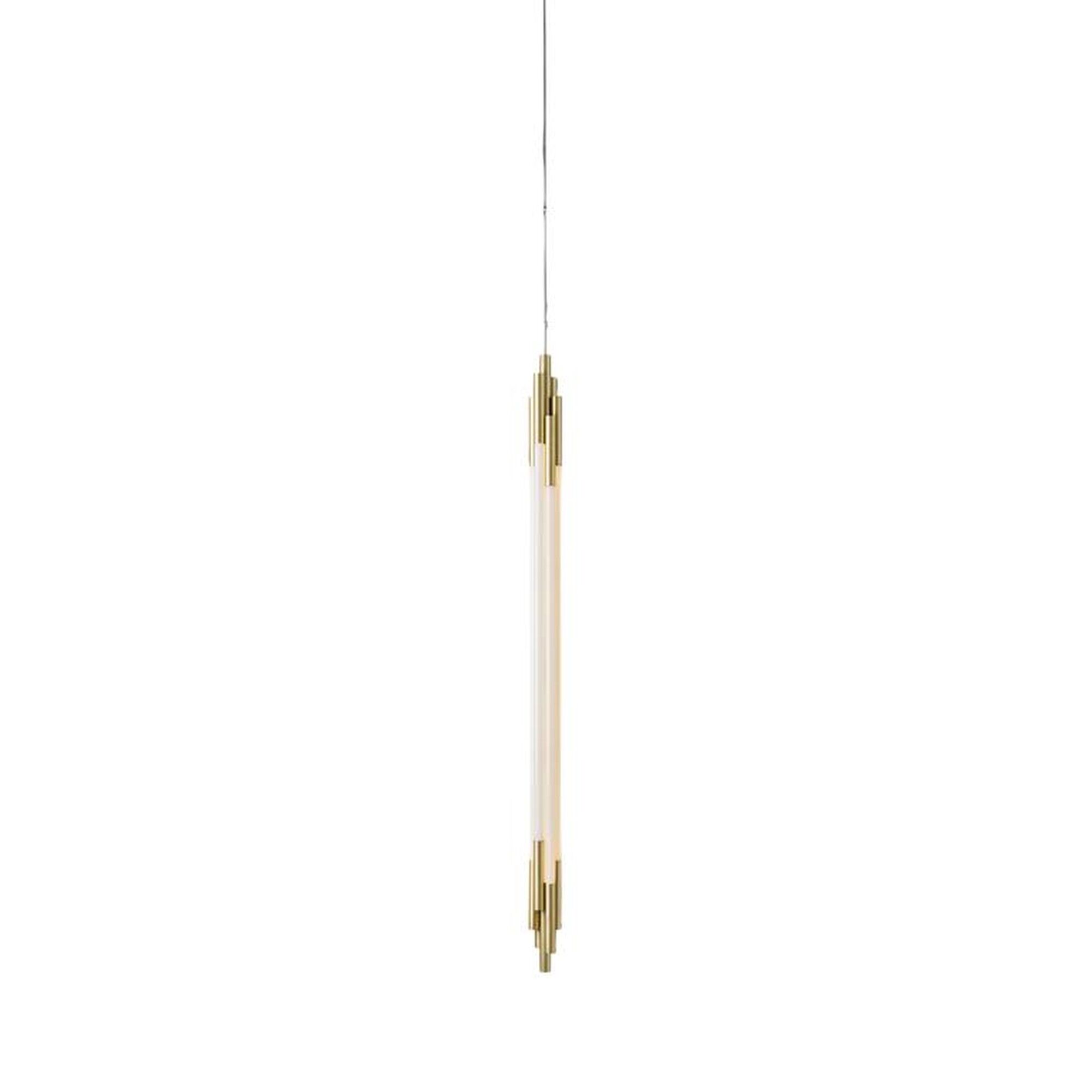 Suspension Verticale ORG 2000 de DCWéditions en Laiton et Opale