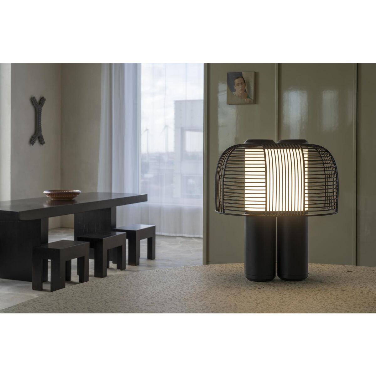 DCWéditions Yasuke Tischlampe Rot/ Grün