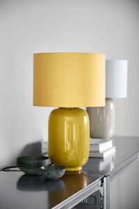 Cadiz Ceramic Table Lamp Cool Grey/Glossy