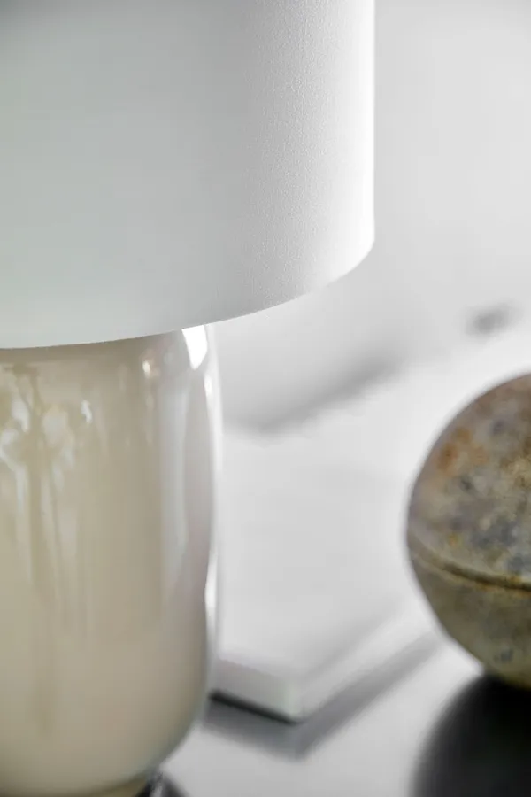 Cadiz Ceramic Table Lamp Cool Grey/Glossy