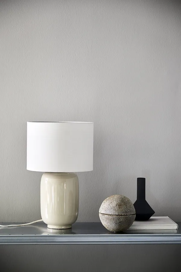 Cadiz Ceramic Table Lamp Cool Grey/Glossy