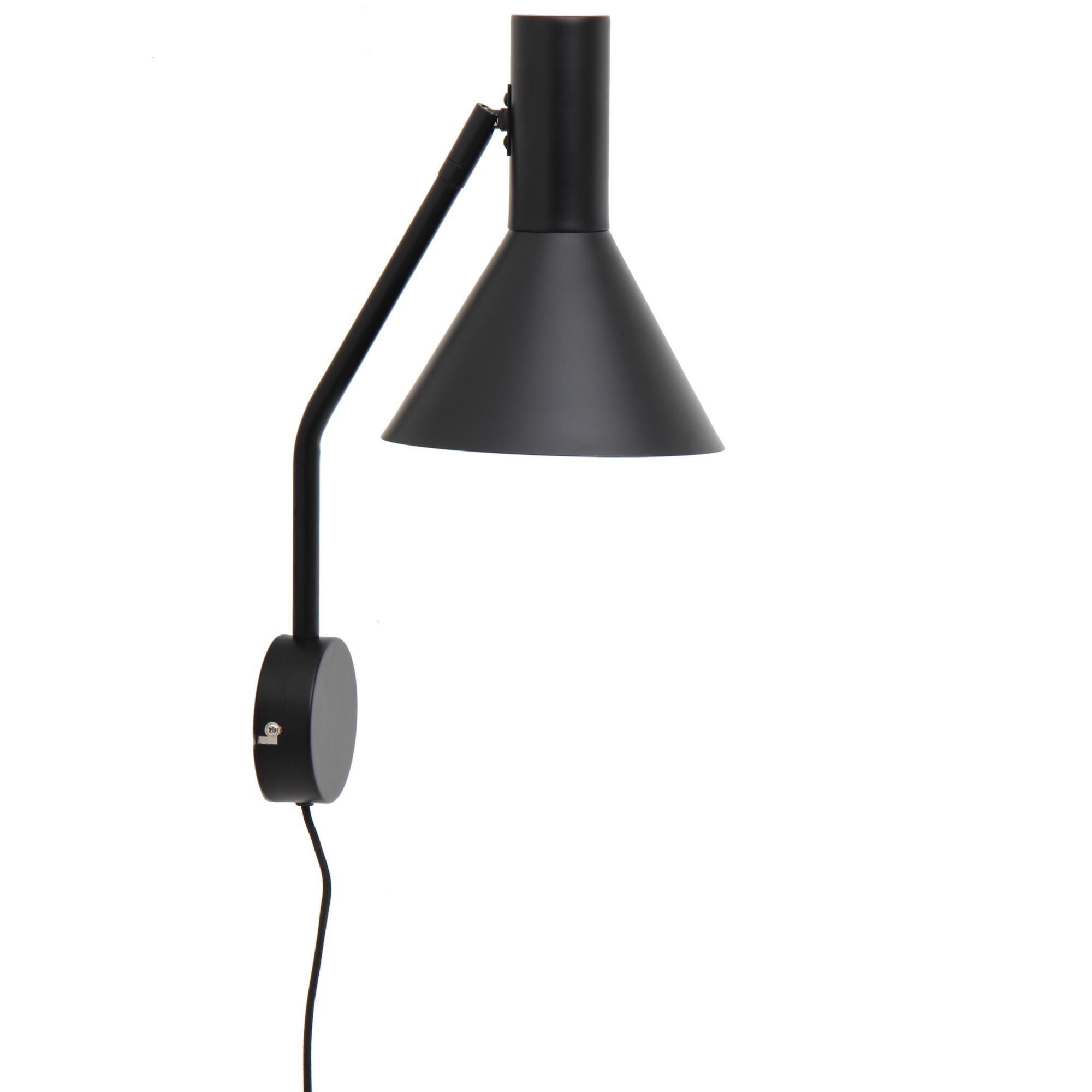 Lyss V&auml;gglampa Matt Svart