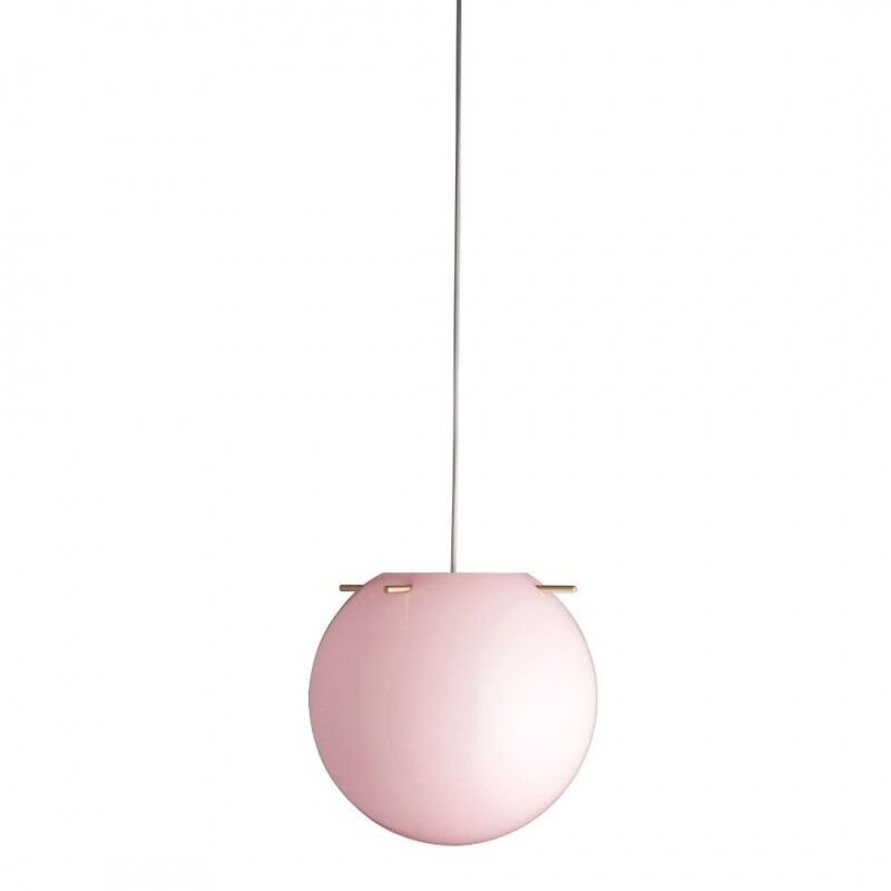 Koi Taklampe Ø19 Opal Rose/ Messing