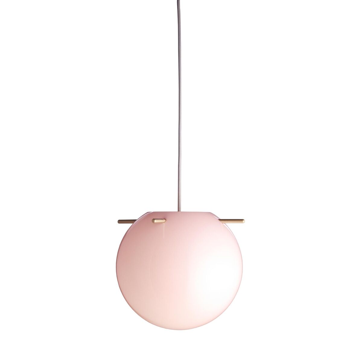 Lampadario Koi Ø32 Rosa Opale/ Ottone in Ottone