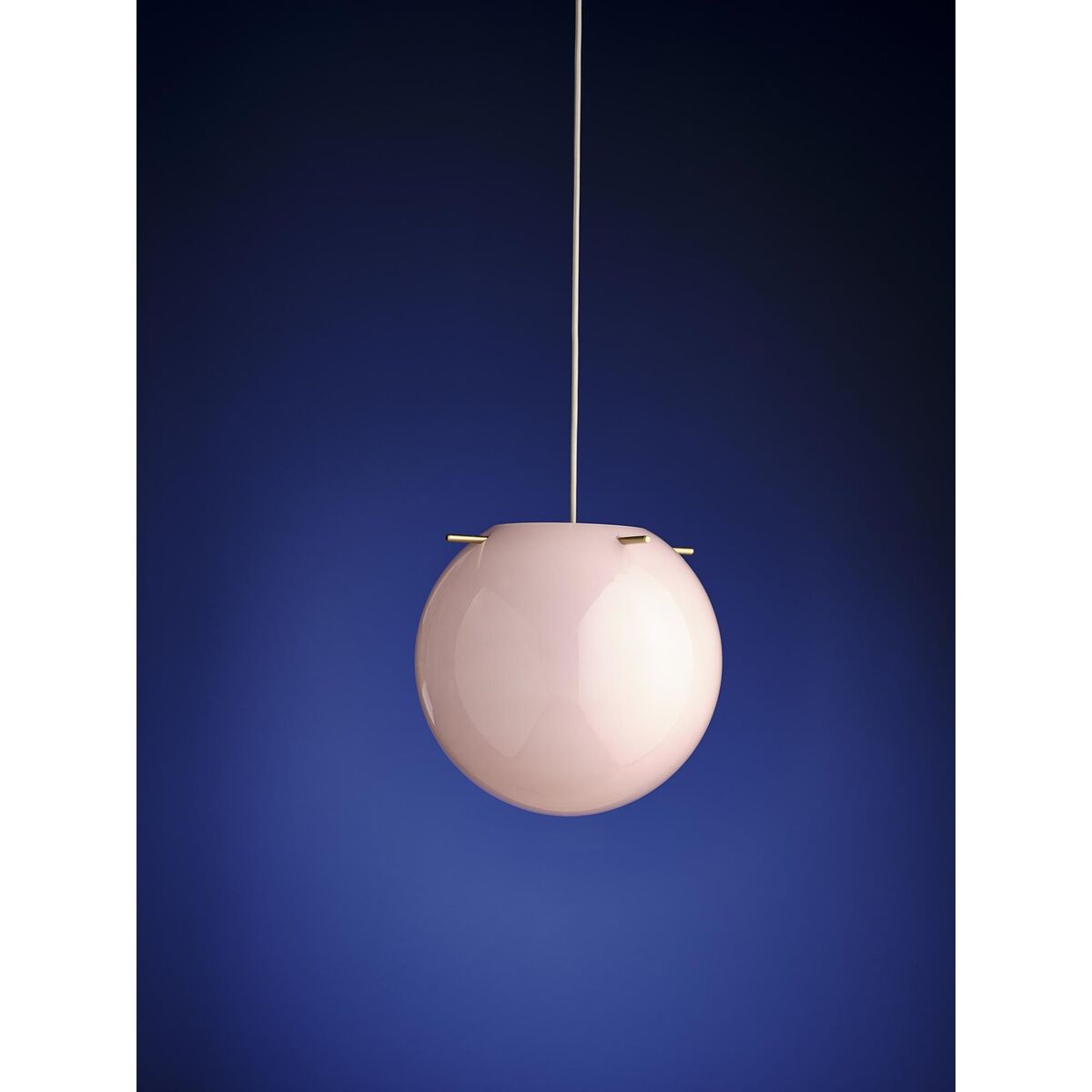Lampadario Koi Ø32 Rosa Opale/ Ottone in Ottone