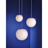 Lampadario Koi Ø32 Rosa Opale/ Ottone in Ottone