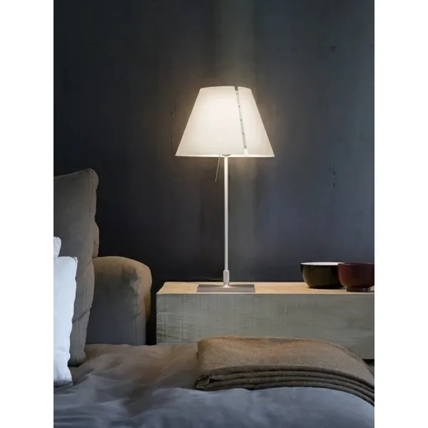 Costanzina Table Lamp Aluminum M. Red Shade