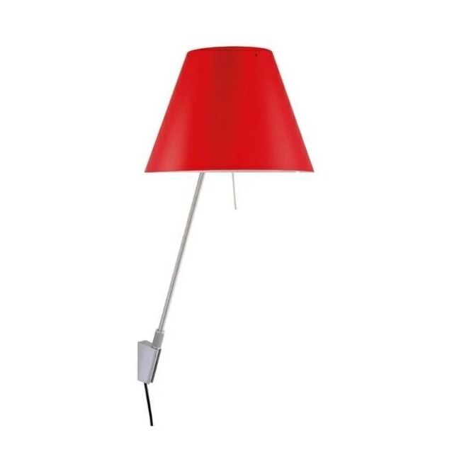 Costanzina Applique Murale Aluminium M. Abat Abat-jour Rouge