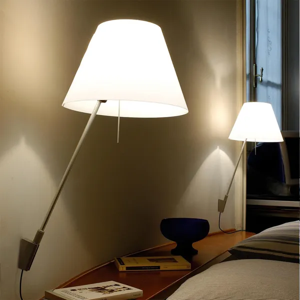 Costanzina Wall Lamp Aluminum M. Red Shade