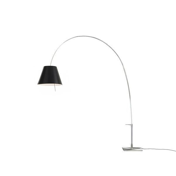 Lady Costanza Golvlampa Alu Kropp, Svart Sk&auml;rm
