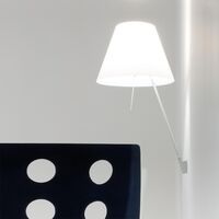 Costanza Wall Lamp Dimmable Aluminum M. Red Shade