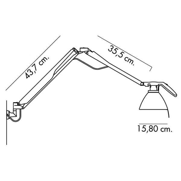 Fortebraccio Vegglampe Sort U. Dimmer