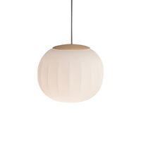 Lita Pendelleuchte Ø18 Opal & Esche