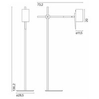 Scantling Stehlampe P73 Weiß
