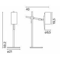 Scantling Tafellamp Wit